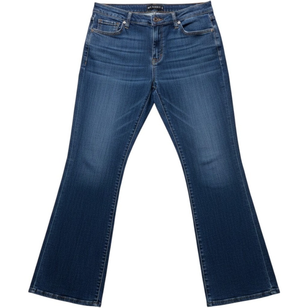 Lee Jeans Womens 33x31 Blue Medium Wash Relaxed Fit Straight Denim Pants